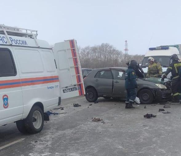 Фото Две женщины и двое детей пострадали в массовой аварии под Новосибирском 2